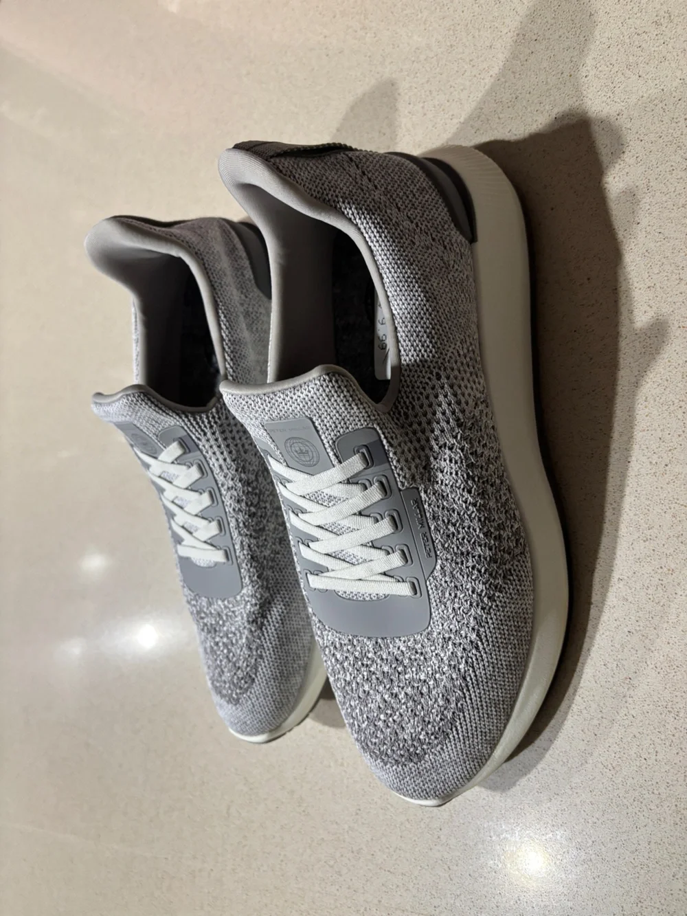 Peter Millar Hyperlight Apollo Knit Shoes Gray - Men's Size 9